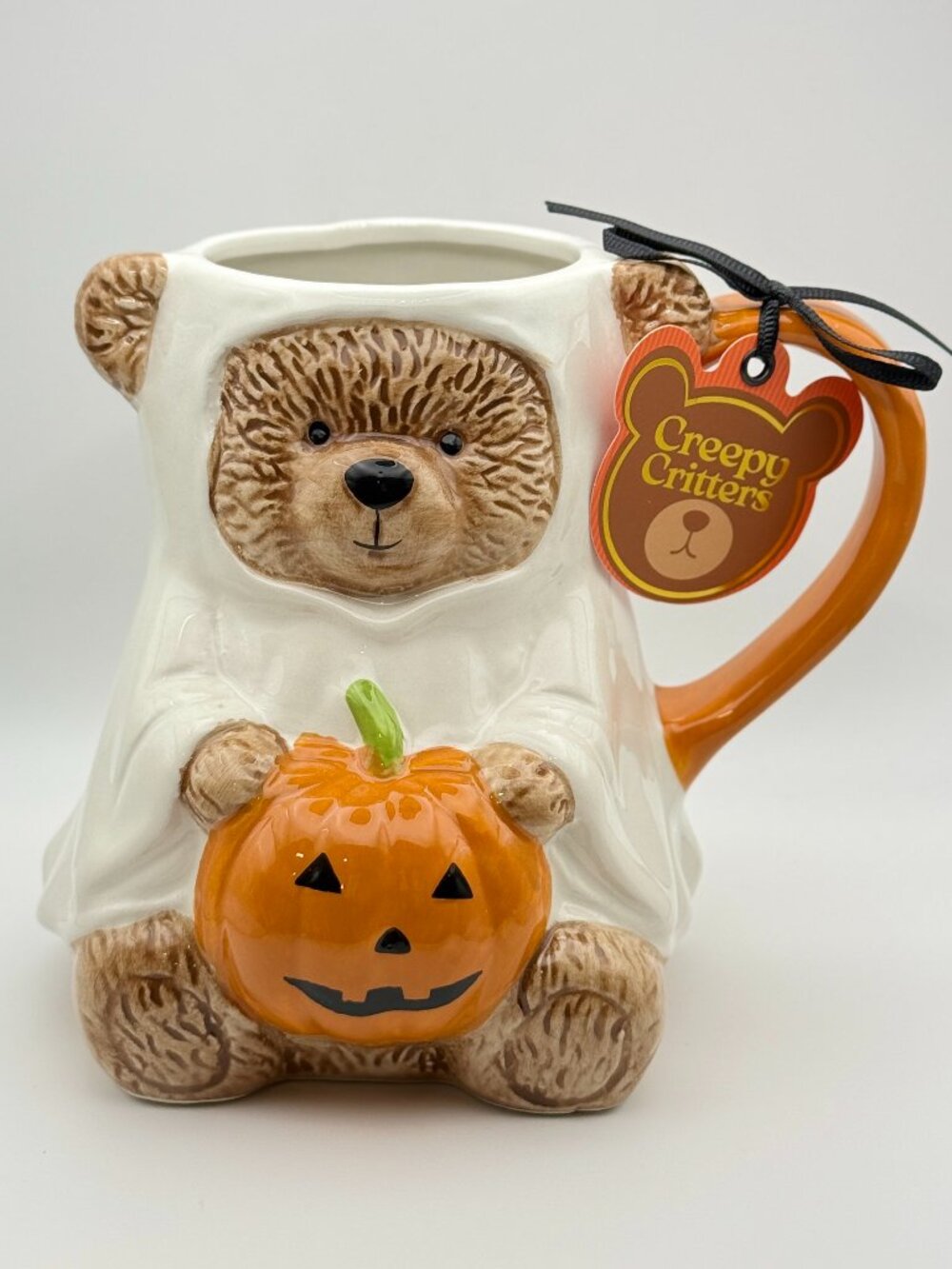 Creepy Critters Ghost Bear Mug | Halloween Teddy Bear in Ghost Costume mug